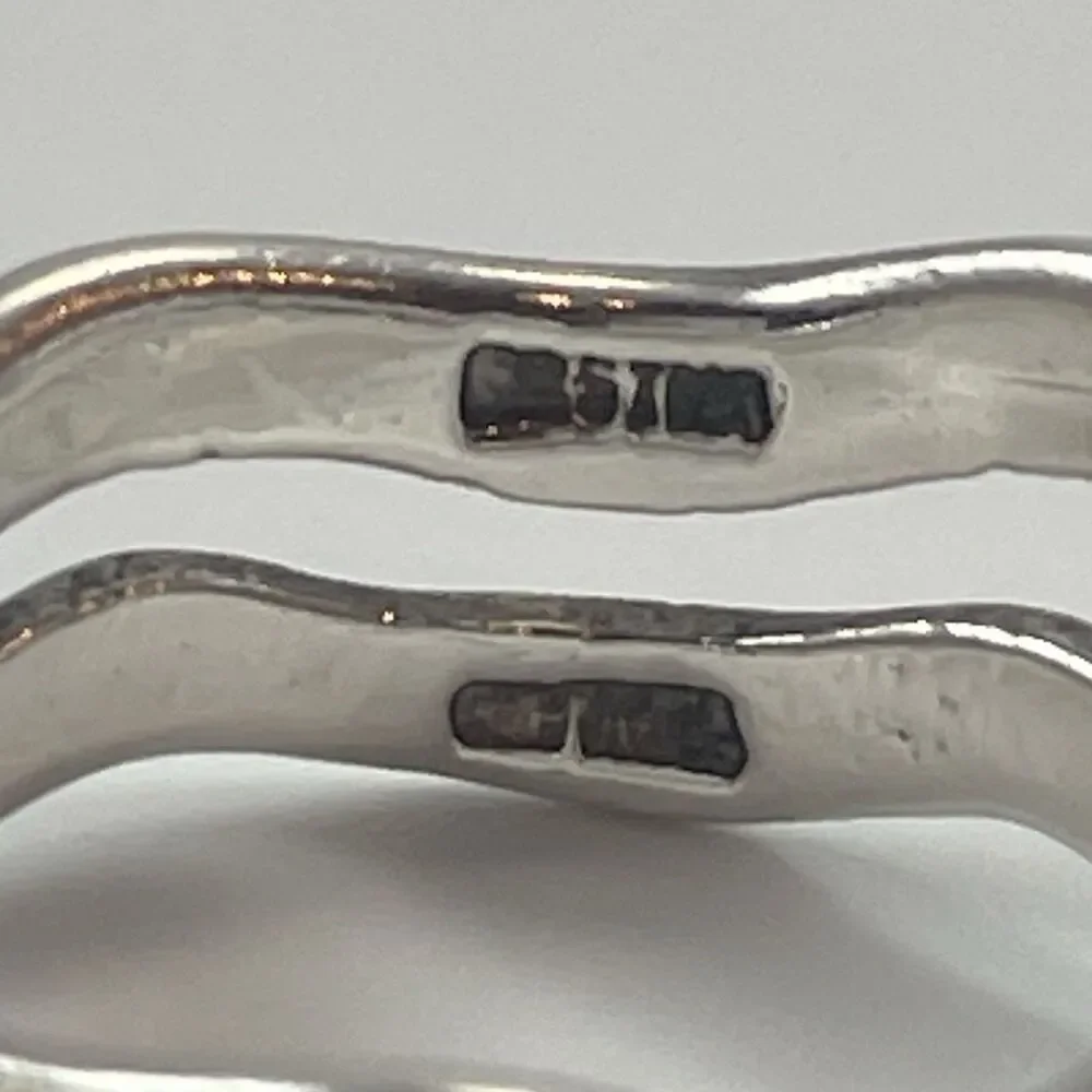 Vintage 925 Sterling Silver Ring Wave Band Sz 6 Boho Classic Timeless